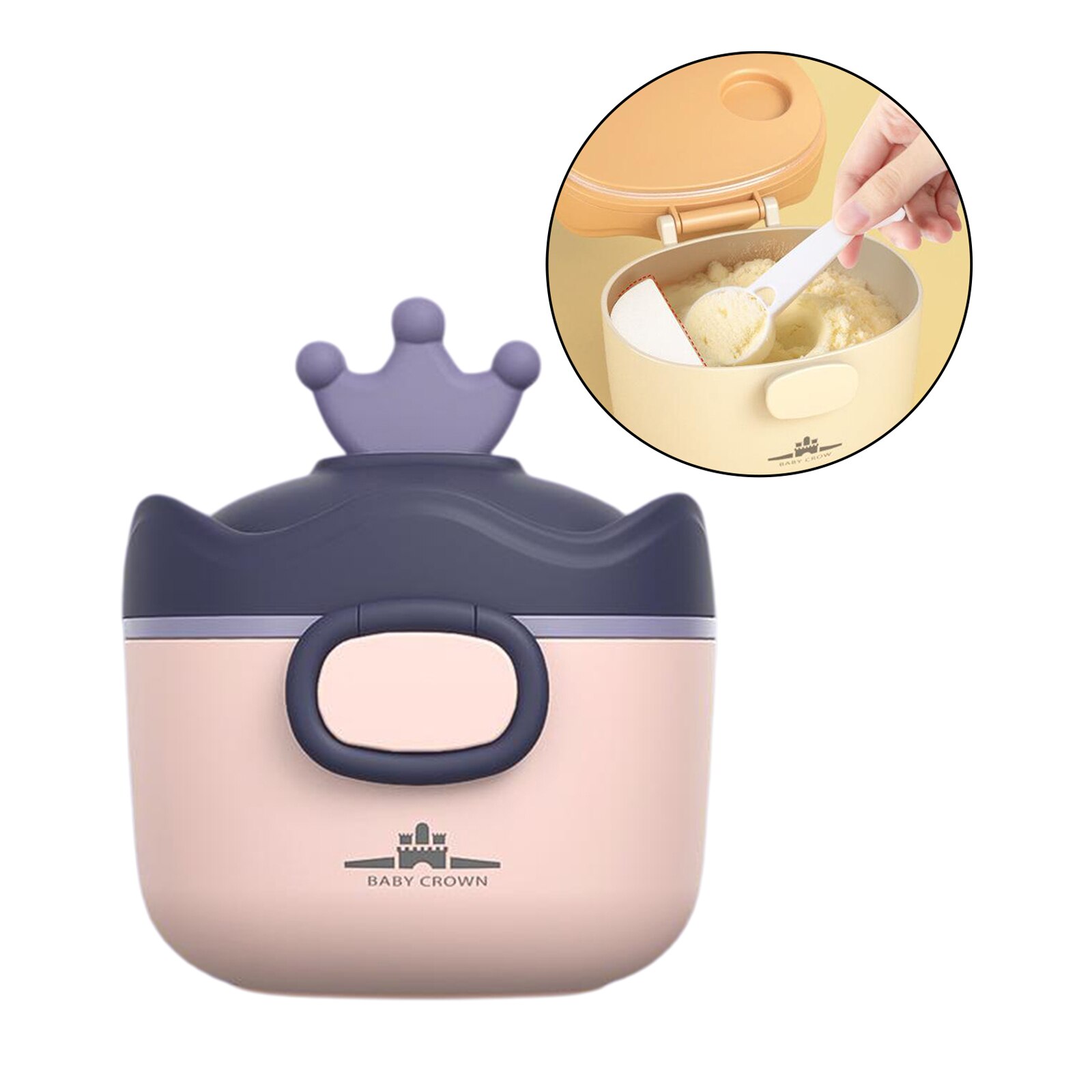 Formula Dispenser Milk Powder Dispenser Container for Activities Infant: Purple S