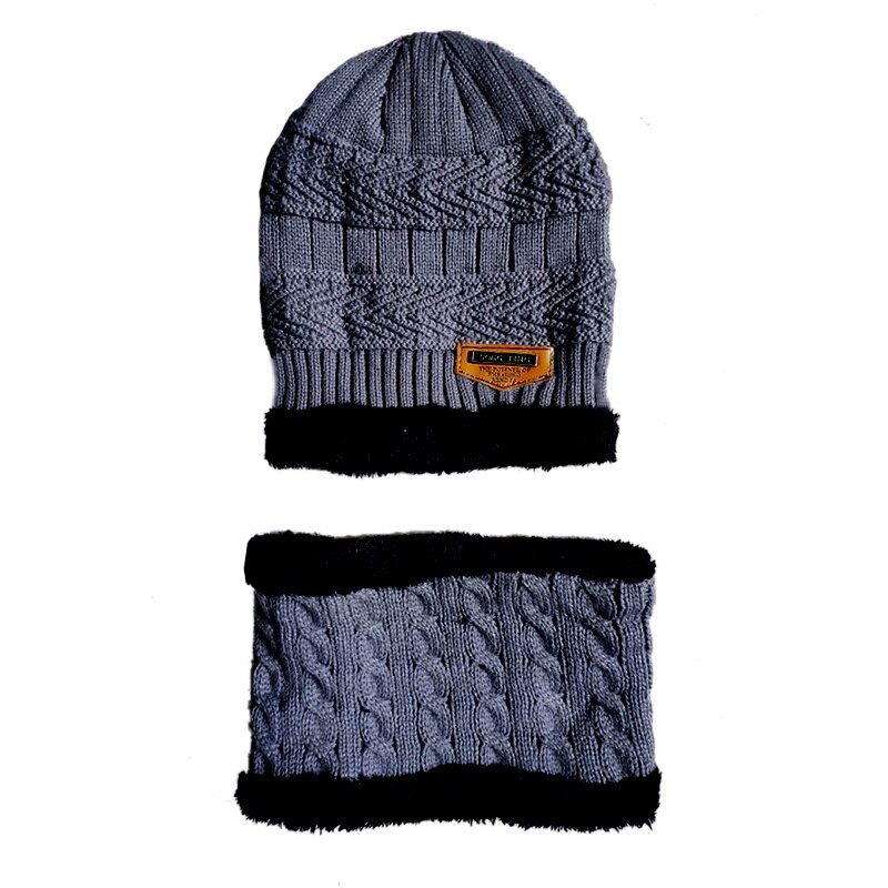 PatPat Winter 2-piece Baby Warm Knitted Fleece Hat and Scarf Accessories For 3-7 Years Old