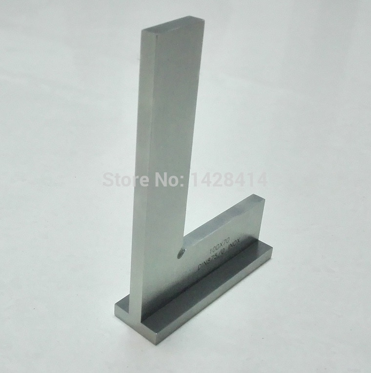 150*100mm DIN875/0 Grade Hardened Stainless Steel 90 degree Flat Edge Square With Wide Base 90degree Industrial Wide Base Sqaure