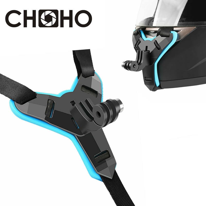 Sangle de casque ventilée réglable, mentonnière, ceinture de support de tête adaptateur pour Gopro Hero 9 8 7 6 5 Xiaomi Yi 4K SJCAM Osmo accessoires