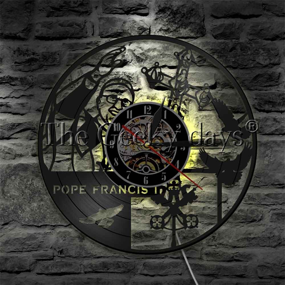 1 pezzo di papà Francesco Orologio san Francesco di Arte Della Parete Della Città del Vaticano, Turismo Luce Della Parete del portato Regalo Fatto A Mano per Roma Turistico
