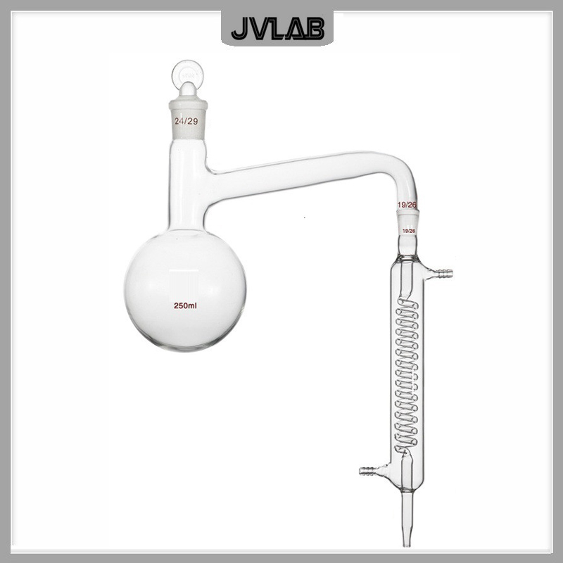 Boccetta di distillazione del condensatore a serpentina dell'unità di distillazione da utilizzare per la produzione di estrazione di olio essenziale di acqua distillata