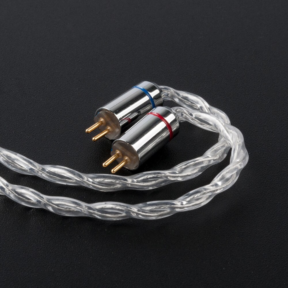 KBEAR limpid 4 Core 4N 99.99% Purity silver earphone cable 2PIN/TFZ/MMCX/QDC earbuds cable For KZ ZSN PRO ZSX KBEAR Diamond