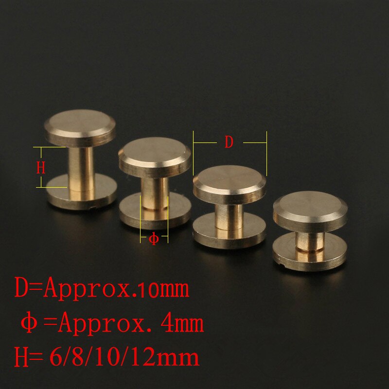Massief Messing Binding Chicago Schroeven Nail Stud Klinknagels Voor Fotoalbum Lederen Craft Studs Riem Portemonnee Fasteners