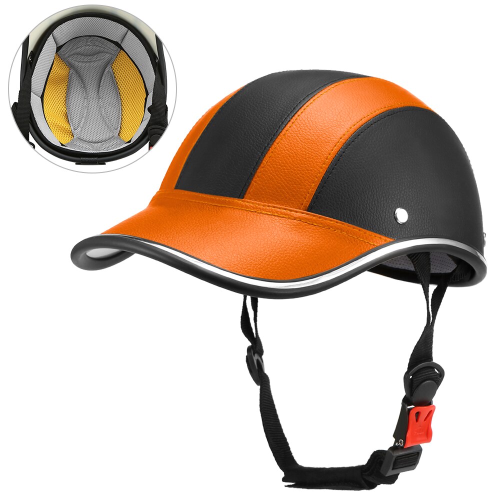 Outdoor Sport Fiets Helm Fietsen Veiligheid Mtb Fietshelm Fietshelm Baseball Cap Hoed Voor Motorfiets Fiets Scooter: Orange