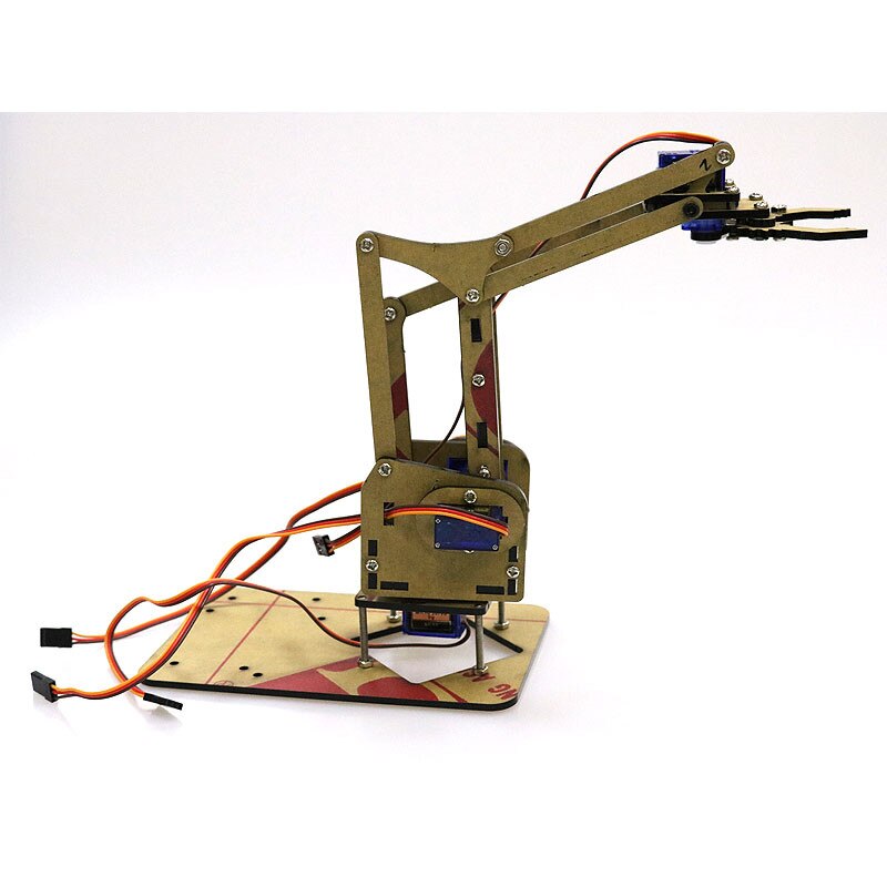 4 Dof Unassembly Acryl Mechanische Arm Robot Manipulator Klauw Voor Arduino Maker Leren Diy Kit Robot