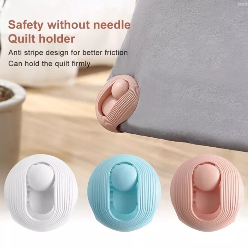 Pinzas para sujetar la cama, fijador de plástico para edredón, funda nórdica antideslizante, pinza para sujetar, 4 piezas