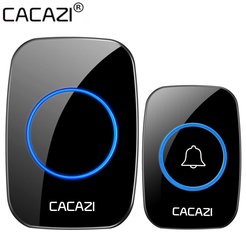 CACAZI 5 levels 36 Chimes 110DB 300M Remote Wireless Doorbell Waterproof LED Light Door Bell Battery powered Smart Door Bell