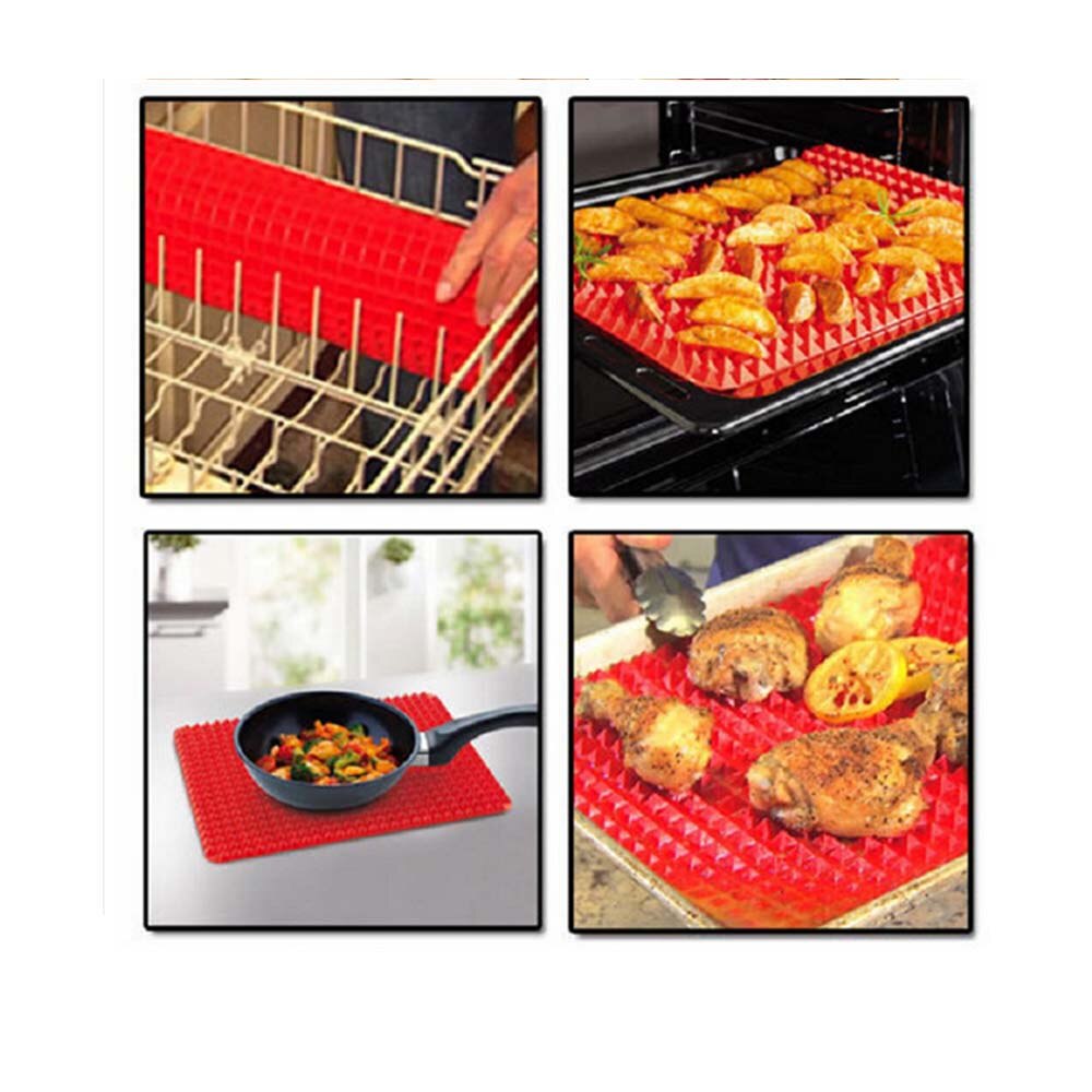 1pc pyramide bageform 4 farve nonstick silikone bagemåtter puder forme madlavningsmåtte ovn bageplade køkkenredskaber