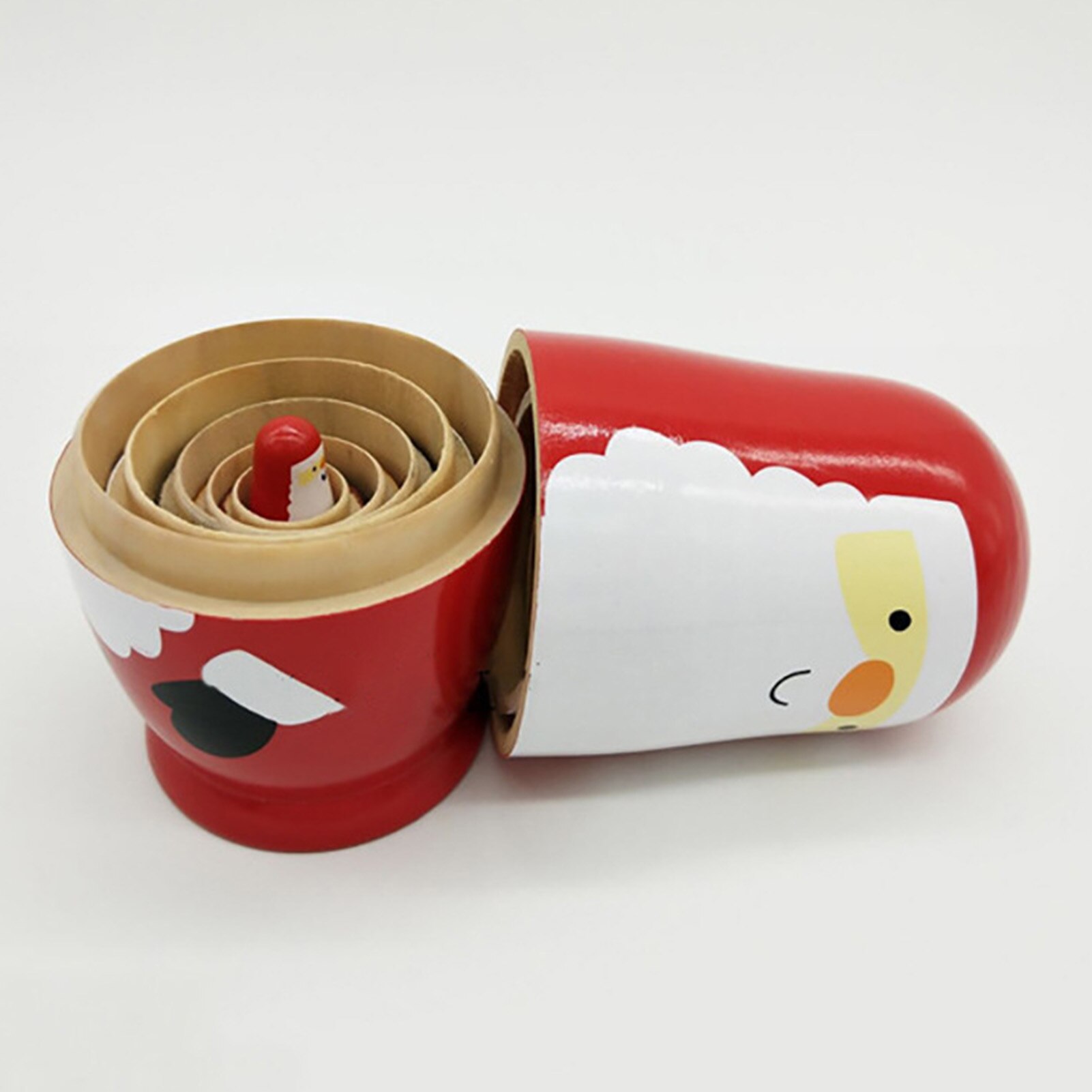 Matryoshka rusa, seis capas de Papá Noel, juguetes de madera, de San Valentín, decoración del hogar