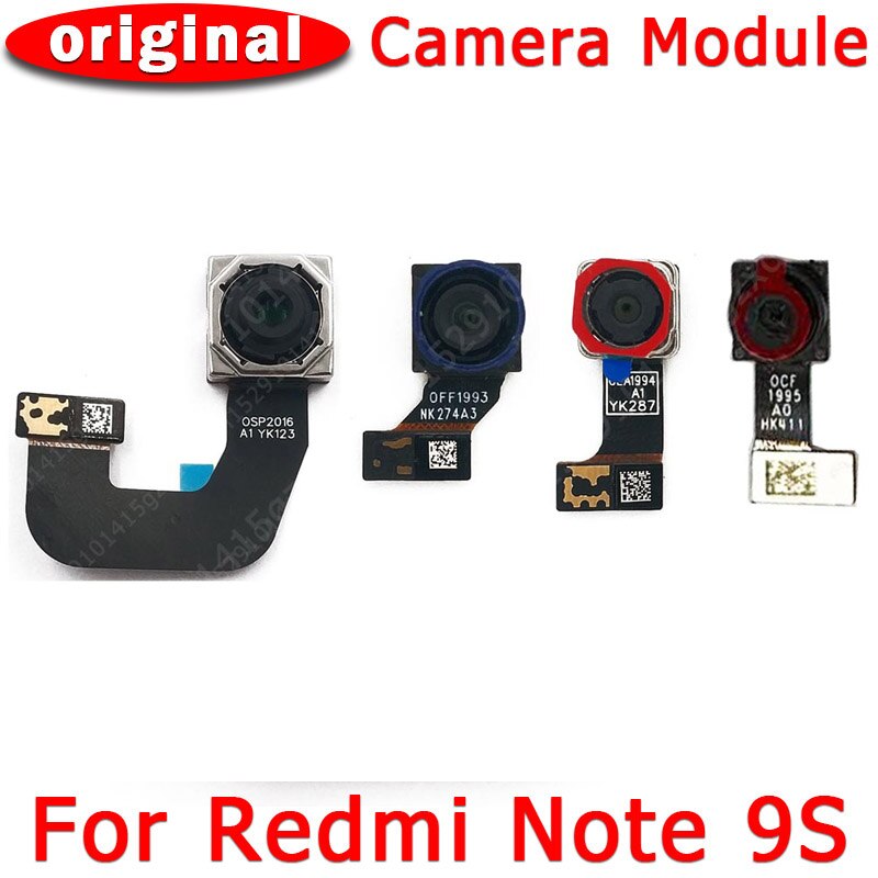 Original Front Rear Back Camera For Xiaomi Redmi Note 9s Note9s 9 s Main Facing Frontal Selfie Camera Module Flex Spare Parts