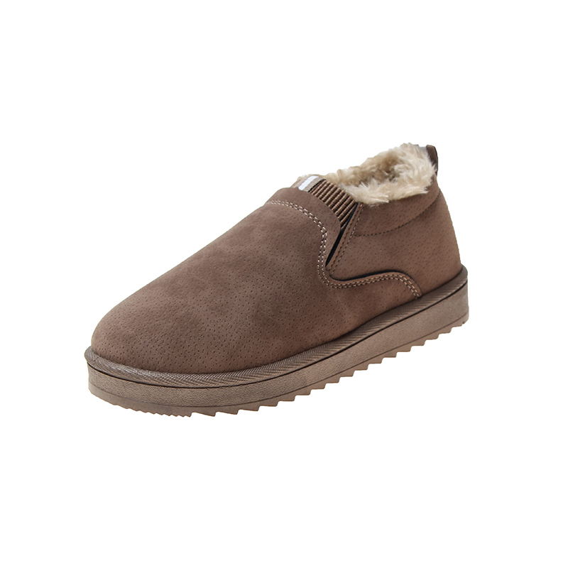 Pels kvinner for sko plysj holde varmen flate sko kvinner casual spenne loafers pelssko kvinne zapatos de mujer dame bomullssko: Brun / 5.5