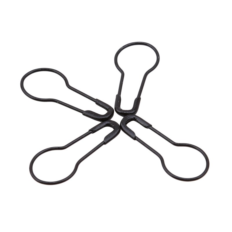 Épingles en forme de poire en acier, vêtement gourde épingle de sûreté Hangtag joint métal noir or argent couleur bricolage outils de couture accessoire
