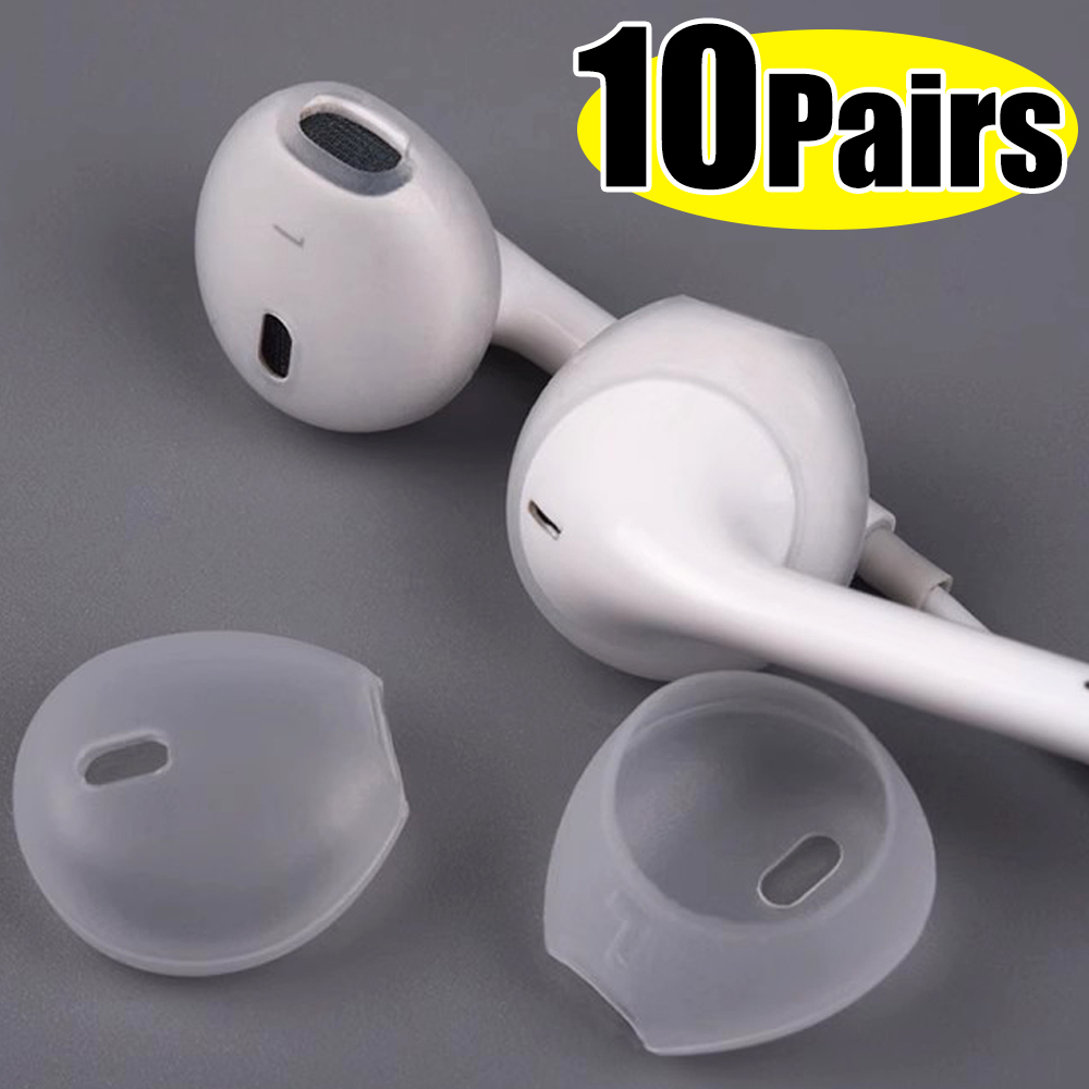 Replacement Soft Silicone Earbud Ear Tips Anti-Slip Sports Earphone Ear Covers for Apple IPhone 8S 7 6S 6Plus 5 Wired Headphones