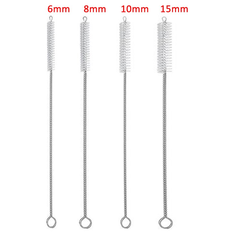 4Pcs/10Pcs Stro Reinigingsborstel Herbruikbare Milieuvriendelijke Rvs Rietje Cleaner Brush Set Zachte Haar Reiniging tool: Mix Size  (4Pcs)