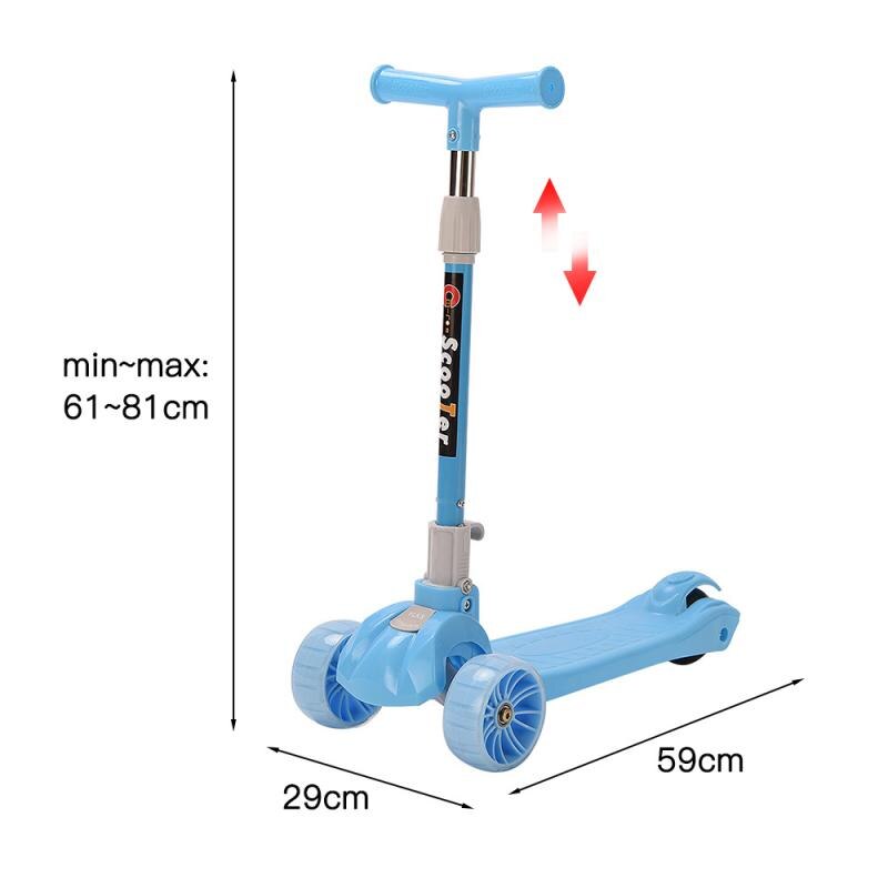 Kinderen Verstelbare Voet Scooters Led Light Up Scooter Voor Kinderen Met 3 Lichtgevende Wielen Roller Skateboard Speelgoed Voor Baby hwc: 06