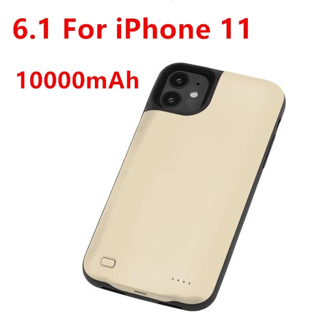 Funda de cargador de batería de 10000mAh para iphone, carcasa de carga con Banco de energía para iphone 6, 6s, 7, 8 Plus, 11 Pro Max, 11 Pro, oferta: For i11 Gold