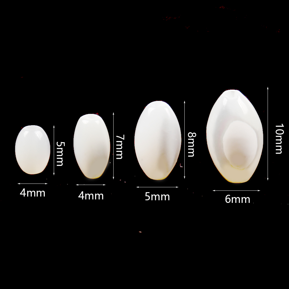 Witte Ovale Natuurlijke Zeeschelp Kralen Parelmoer Schelp Losse Kralen Voor Sieraden Maken Diy Ketting Armband Accessoires
