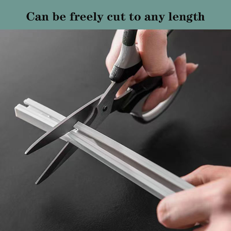 Starke selbstklebende Vorhangschiene ohne Stanzen, geräuschlose Nano-Gleitschiene, oben montiertes, seitlich montiertes Fensterdekor-Zubehör