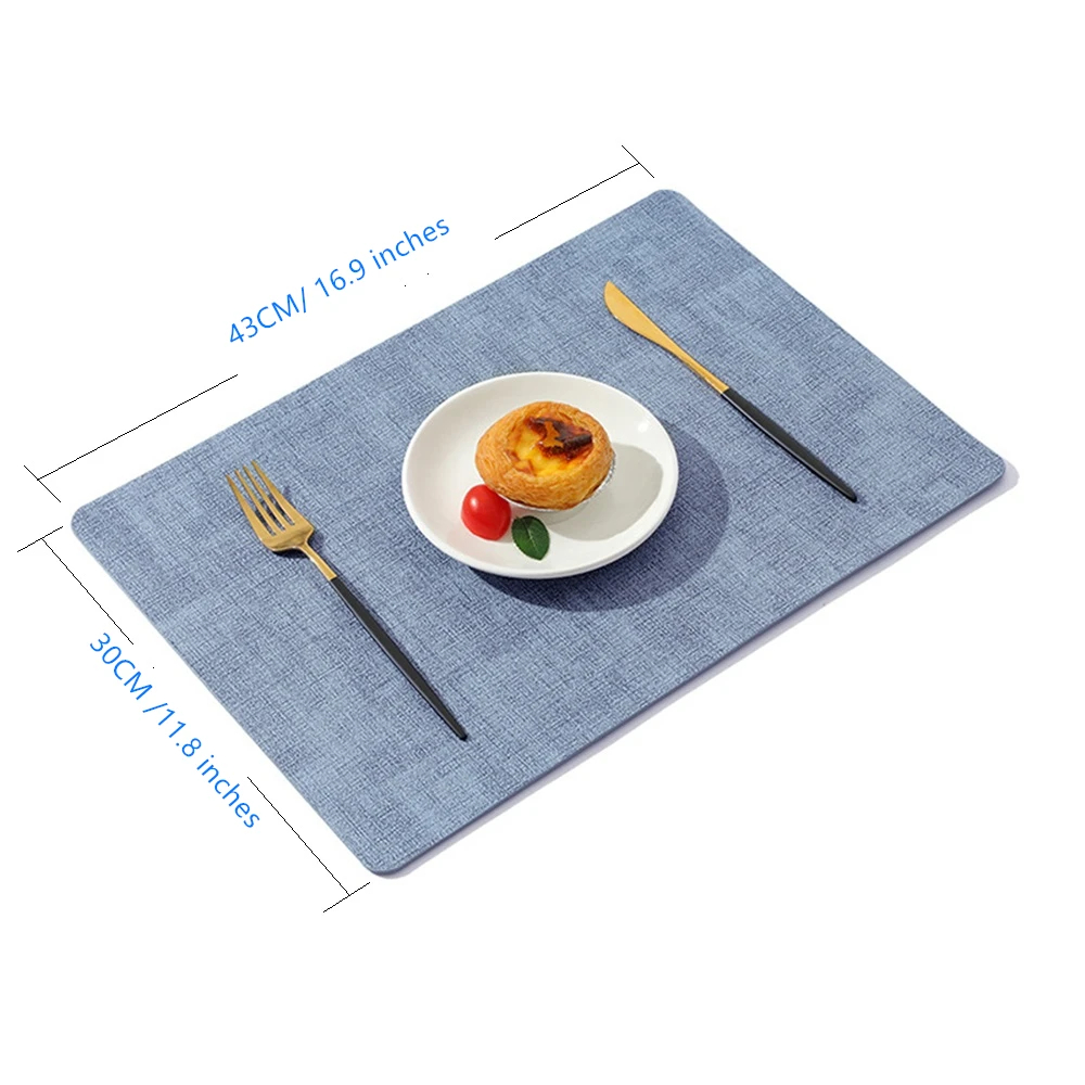 Placemats Dubbelzijdig, Kunstleer Plaats Maaltijdmatten Binnen Placemats voor Eettafel Buiten Vierkant Antislip Wasbare Placemats