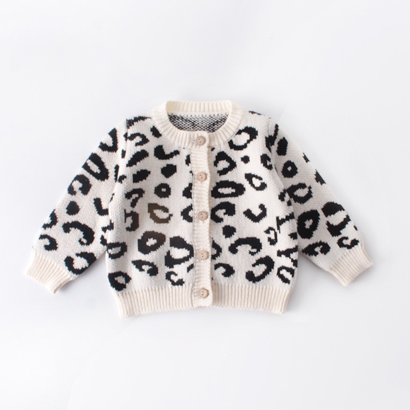 Fall Herfst Pasgeboren Baby Jongen Meisje Luipaard Breien Bodysuit Romper Trui Tops Warme Kleren