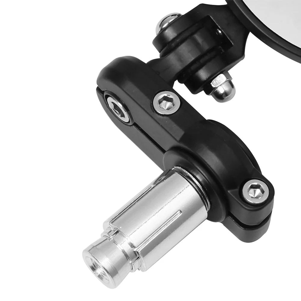 Motorrad Universal- 7/8 "22mm runde Spiegel Lenker flüGel faltbare Spiegel Aluminium schwarz Lenker Ende Rückspiegel Seitens piegel