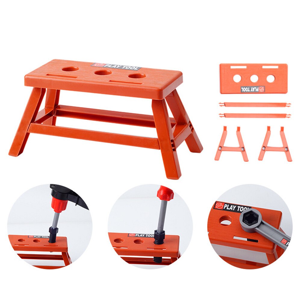 Multi-functional Tool Set Toddler Toy Box Workbench Sturdy Case Folds Easily Unisex 23*14*11cm 28Pcs /Set