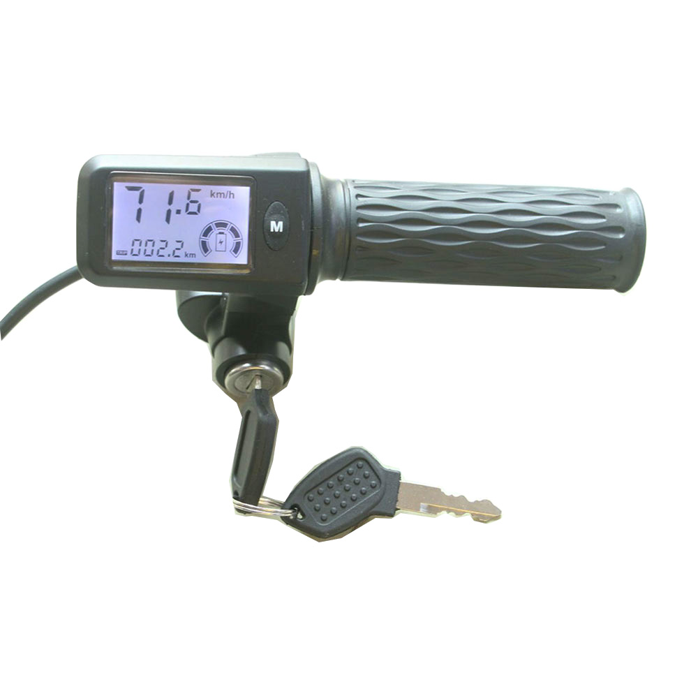24V 36V 48V 60V 72V Acelerador de scooter de bicicleta elétrica Display LCD Mostrar velocidade e quilometragem e energia da bateria