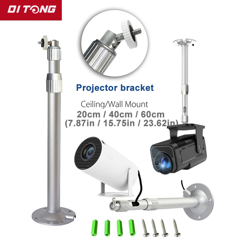 Uniwersalny statyw sufitowy robić projektora z otworem na śrubę 1/4, wysuwany uchwyt ścienny o 360 stopni, odpowiedni robić HY300, HY320mini, HY260 zawodowiec+