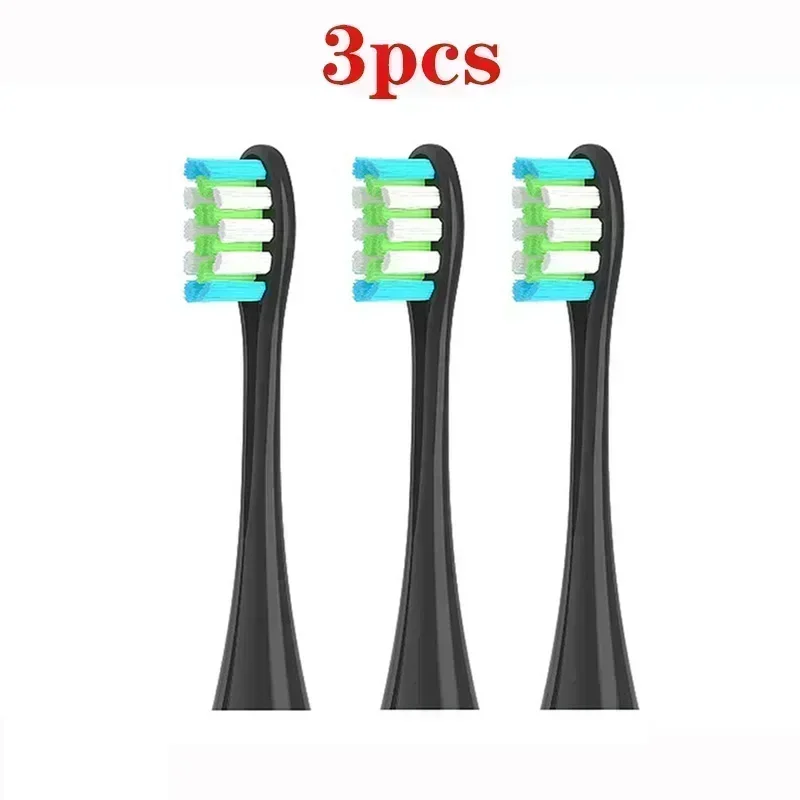 3 PCS Replacement Brush Heads For Oclean X/ X PRO/ Z1/ F1/ One/ Air 2 /SE Sonic Electric Toothbrush DuPont Soft Bristle Nozzles: Blue