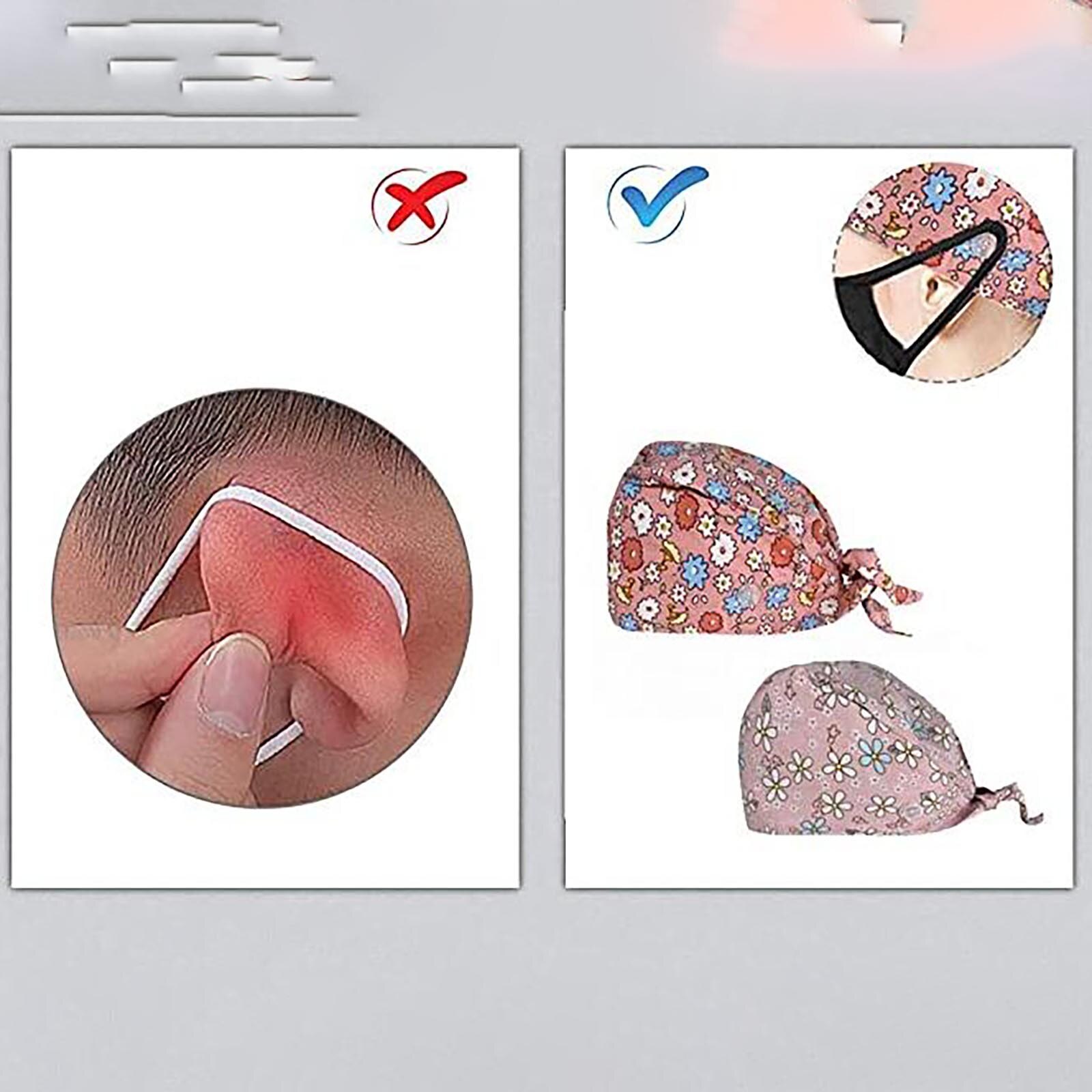 thumbnail image 2 of Bourund 8-Pack Unisex Scrub Caps - Adjustable Cotton Working Hats With Buttons For Nurses 2 of 14