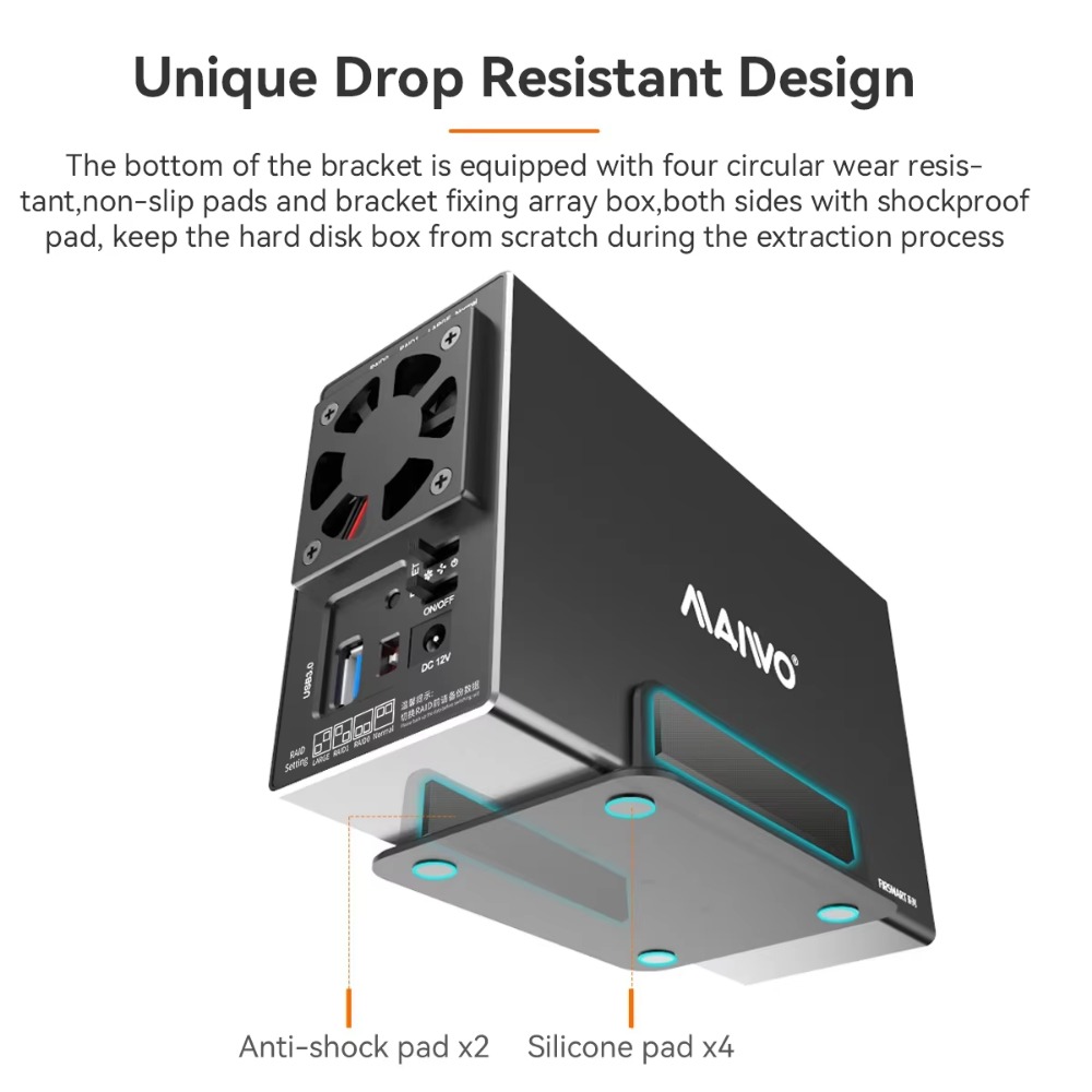 MAIWO 2 Bay HDD Docking Station SATA To USB 3.0 Hard Drive Docking Station for 3.5 Inch Hard Drive Case with 4 RAID Modes Case