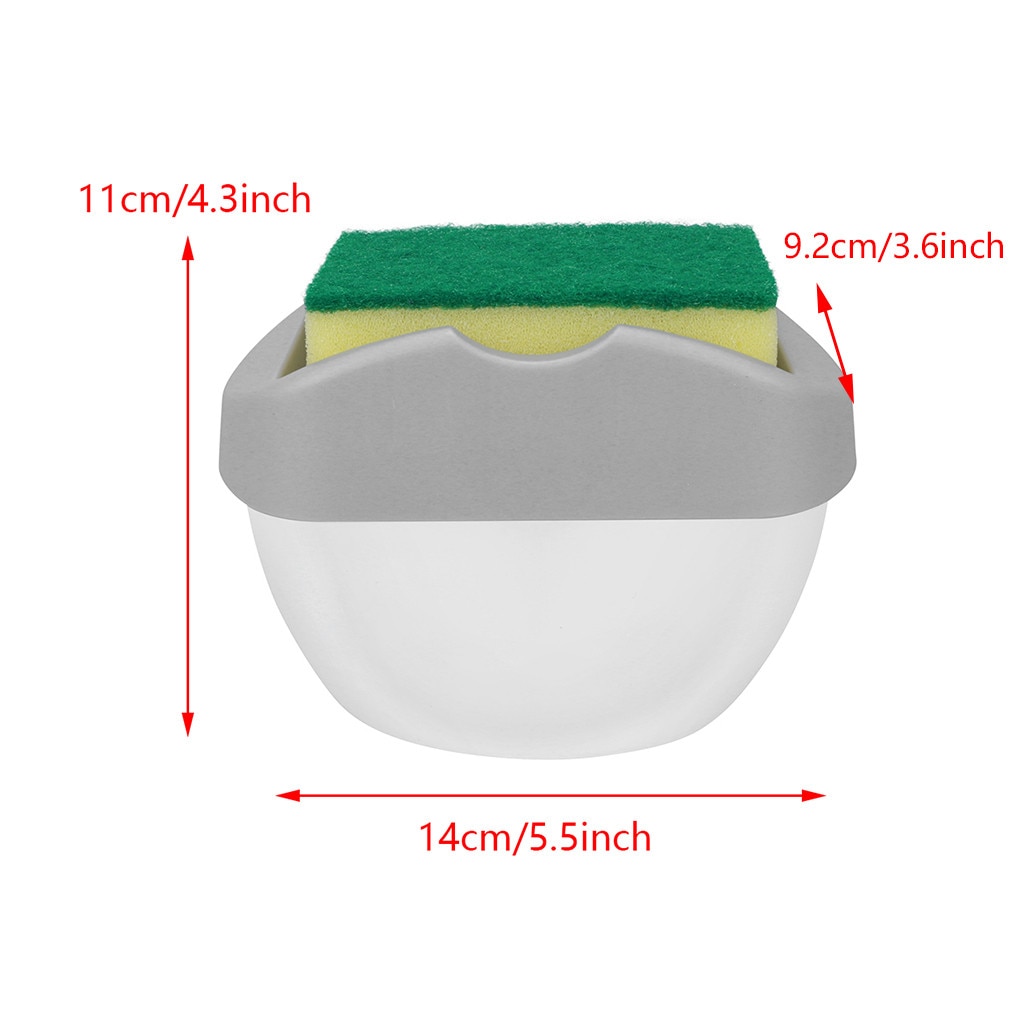 2-In-1 Pompen Zeepdispenser Met Spons Rack Dubbele Lagen Zeepkist Spons Afvoer Rack Plastic Keuken zeep Cleaner Container