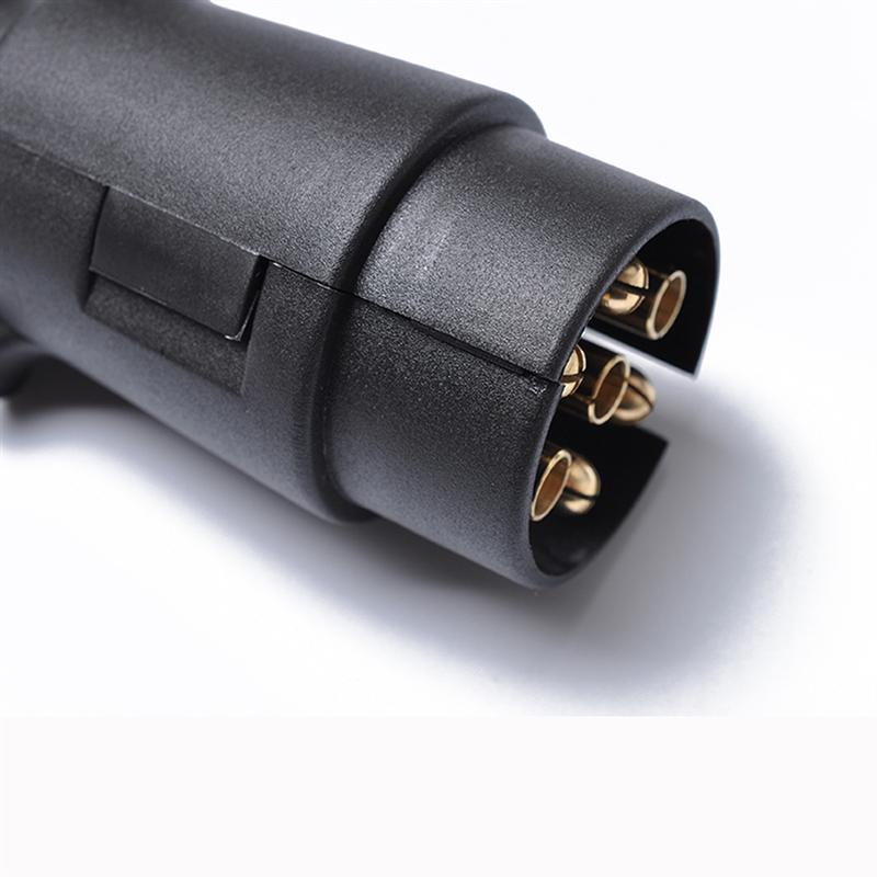 12v 7 -polet plastik europæisk anhængerstik anhængertræk el-stik trailer adapter til blinklys sidelys bremselys