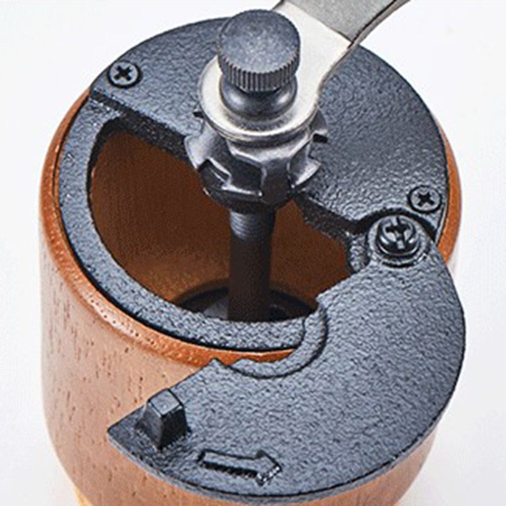 Massief houten engelse handbediende koffiemachine met instelbare dikte, huishoudelijke handkoffiemachine met handmatige molen