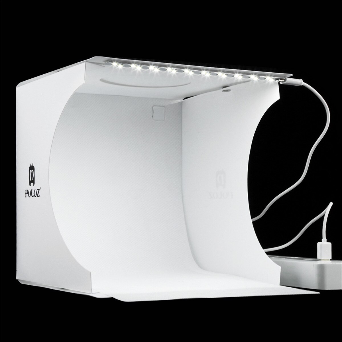 Mini Lightbox photographie Photo Studio Softbox 2 panneau lumière LED boîte souple Photo fond Kit boîte lumineuse pour appareil Photo reflex numérique