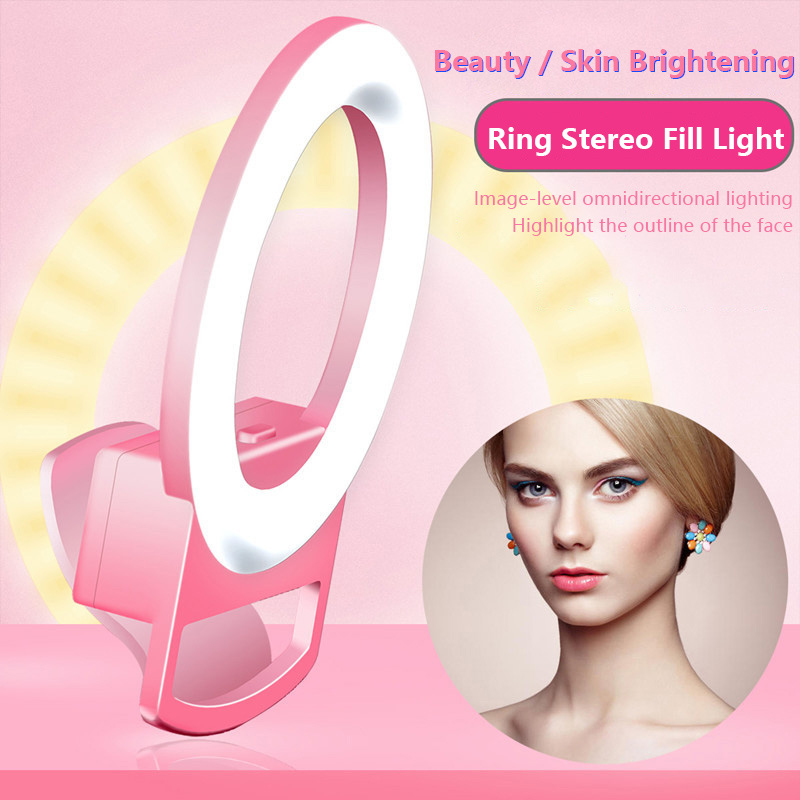 Universal LED Selfie Ring Fill Light Dimmable Mobile Led Ring Lamp Photography For Makeup Video Live Aro De Luz Para Celular