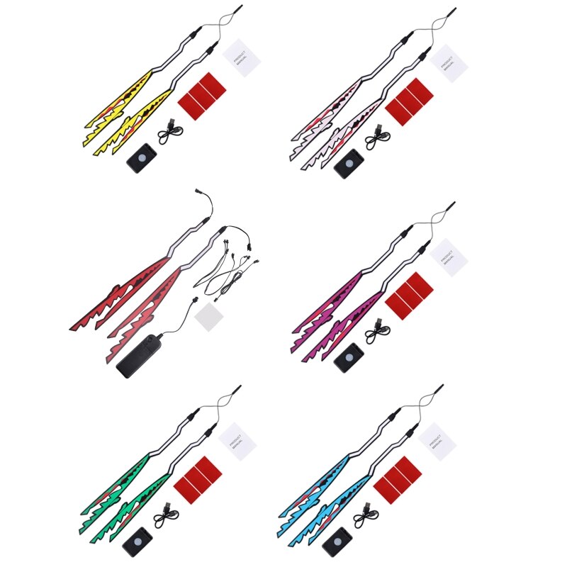 Helm Led Koud Licht Mod Kit Bike Helm Lamp Bar Lichtgevende Signaal Sticker Night Rijden Signaal Helm Licht D7YA