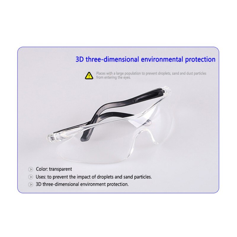 Kids Protective Goggles Outdoor Windproof Dust-proof Eyewear Children Safety Glasses Can Be Bent Protection Glasses Transparent