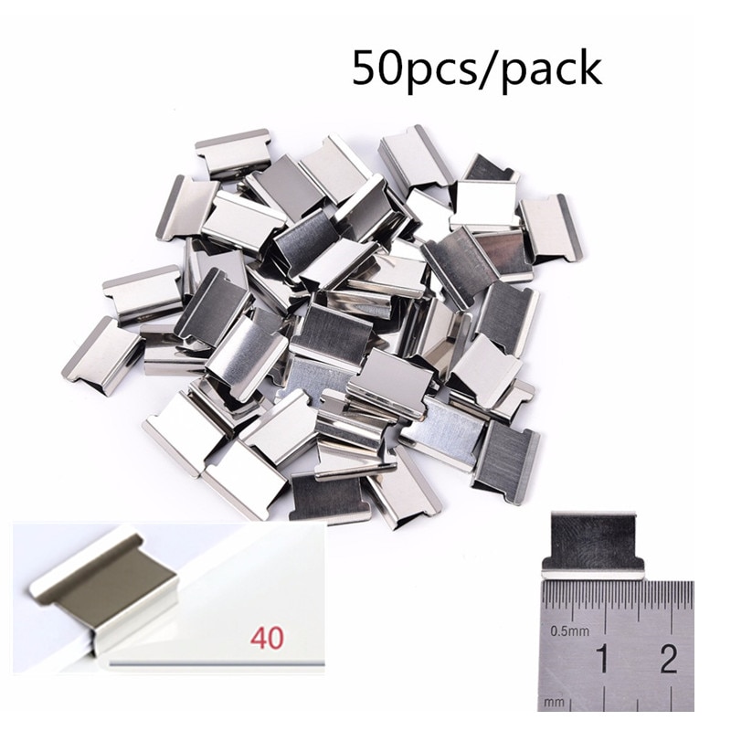50pcs/pack Mini Metal Paper Clip Paper Document Binder Clips Office Learning Supplies Stationery