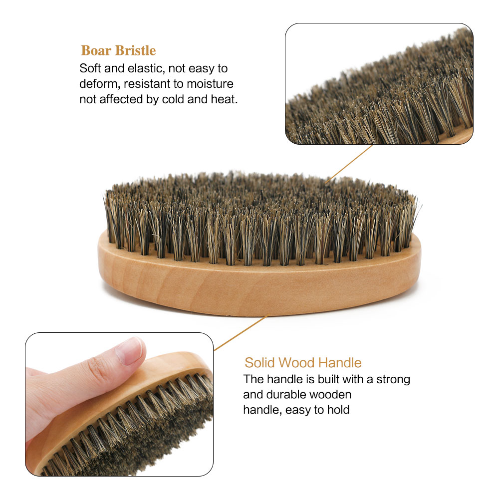 CestoMen Luxury Travel Beard Kit Men's Shaving Grooming Beard Set With Bag Box Mustache Massage Brush Comb Beard Care Set
