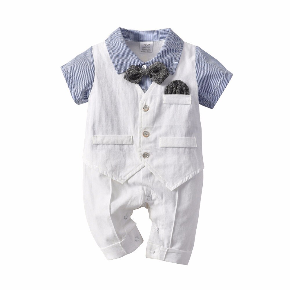Romper baby boy hvidt jakkesæt ks -1950