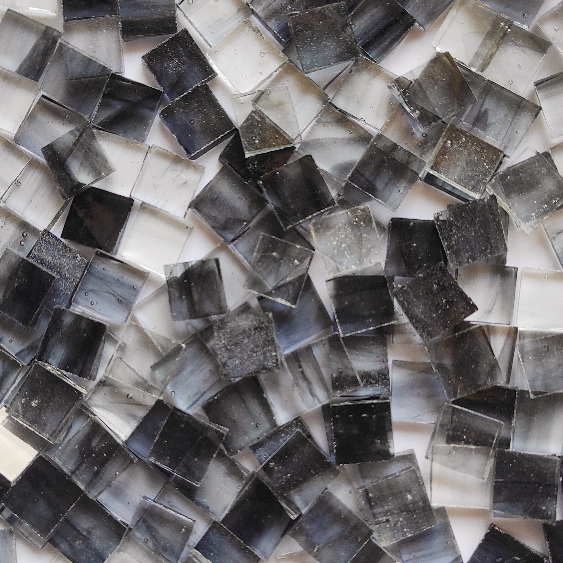 80G/2.82Oz (110 Stuks) 1Cm Vierkante Gekleurde Glas Spiegel Mozaïek Tegels Art Glas Ambachten Materialen Diy Bulk Mica Decoratie