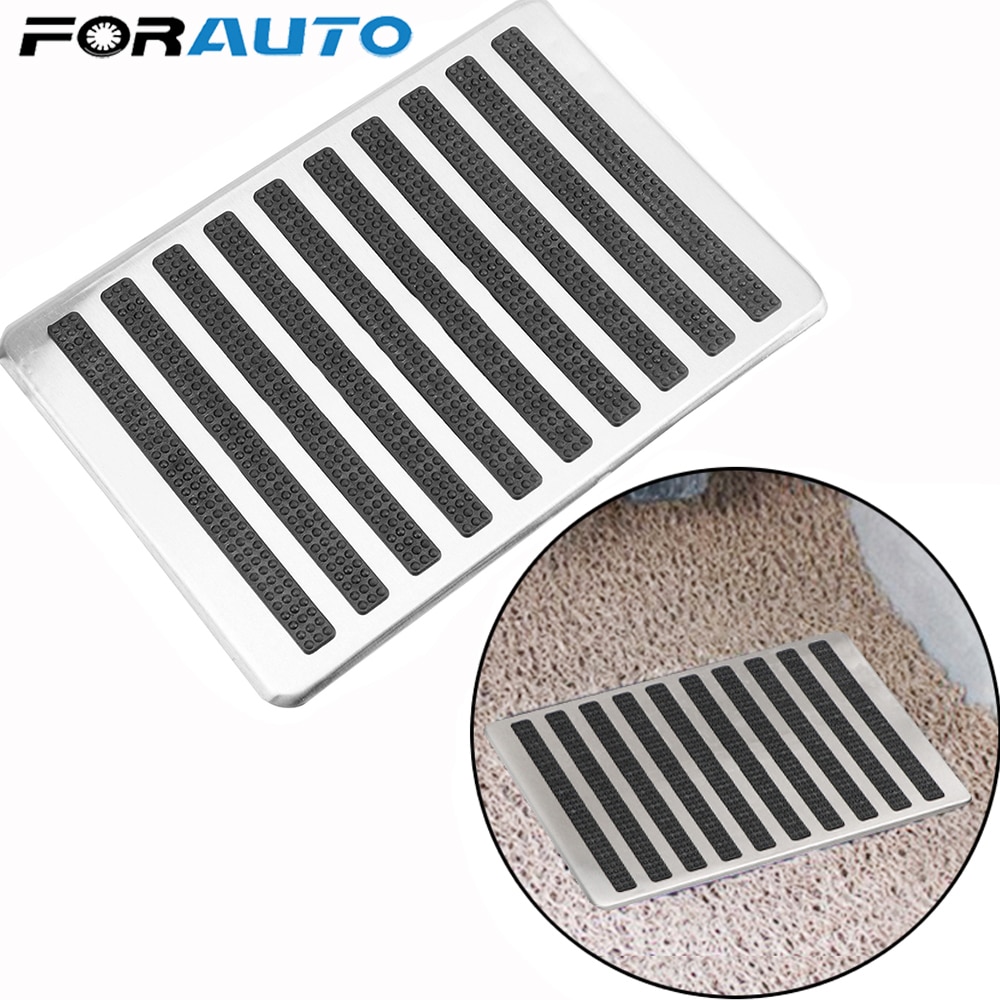 Universal Steel Plate Carpet Stainless Universal Driver Car Side Auto Interior Floor Mat Patch Foot Heel Pedal