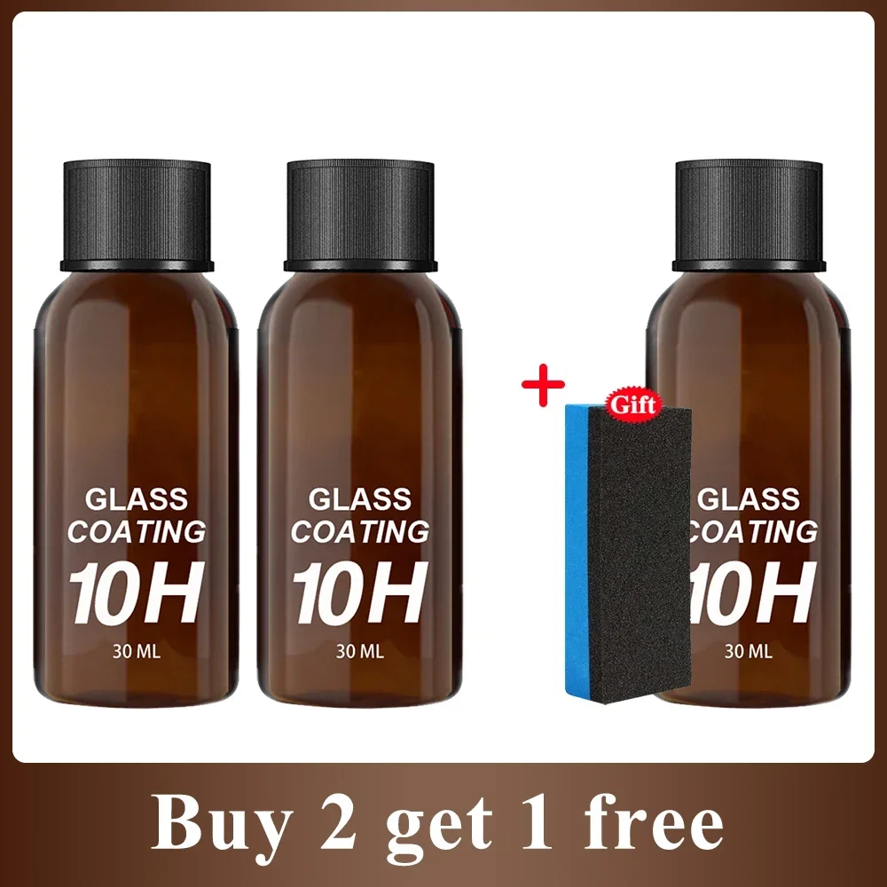 Revestimiento de vidrio para coche, limpieza de ventanas de coche, elimina las manchas, elimina la suciedad grasa, pulido de ventanas de coche, agente impermeable a prueba de polvo: Marrón