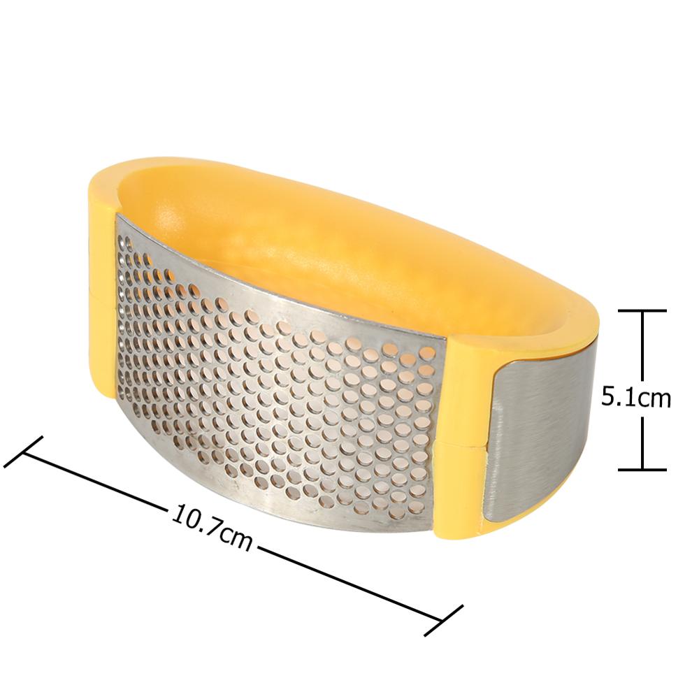 Multi-function Manual Garlic Presser Curved Garlic Grinding Slicer Chopper Stainless Steel Garlic Presses Cooking Gadgets Tool: h