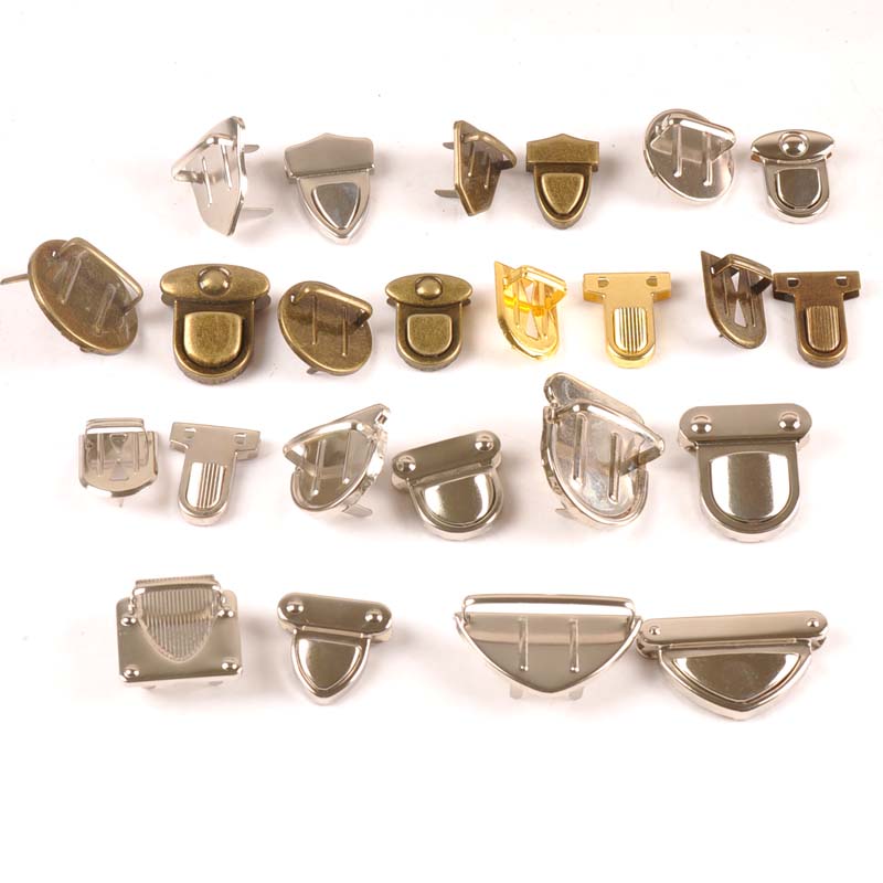 2 set silver/ton antik brons handväska väska tillbehör handväska snäpplås/ stängningslås  cp2404