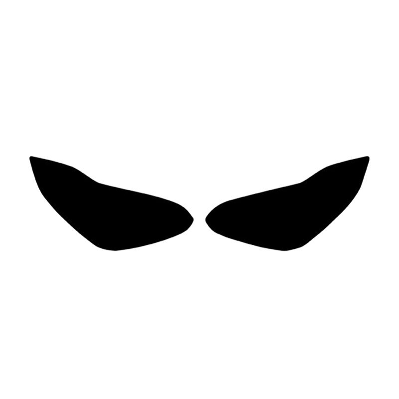 Car Front Headlight Cover TPU Protective Film for Tesla Model 3 Smoke Black