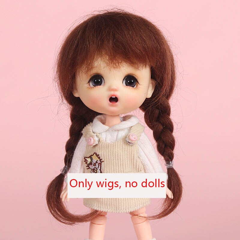 BJD doll wig 1/8 MSD YOSD DD wig pink Golden white Bangs Ponytail Long Curly Hair BOBO Short Hair Straight hair Wigs for doll