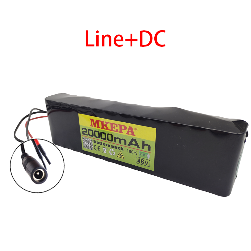 13S2P 48V 20Ah Electric Scooter Battery Pack 18650 Lithium Ion Battery 1000w Electric Scooter E-bike Conversion Kit BMS +Charger: Orange